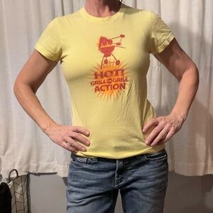 American Apparel Yellow Graphic Tee